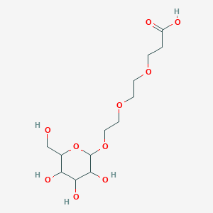 molecular formula C13H24O10 B8075116 3-[2-[2-[3,4,5-Trihydroxy-6-(hydroxymethyl)oxan-2-yl]oxyethoxy]ethoxy]propanoic acid 