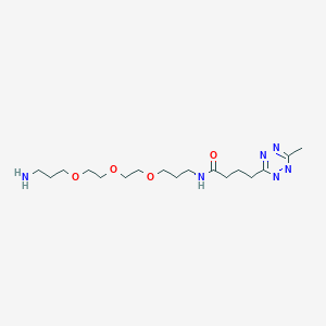 molecular formula C17H32N6O4 B8075180 N-[3-[2-[2-(3-aminopropoxy)ethoxy]ethoxy]propyl]-4-(6-methyl-1,2,4,5-tetrazin-3-yl)butanamide 