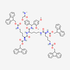 molecular formula C96H98N8O15 B8075195 Fmoc-Lys(Fmoc)-Lys(1)-Unk.Fmoc-Lys(Fmoc)-(1) 