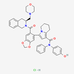 molecular formula C43H43ClN4O6 B8075324 S55746 hydrochloride 
