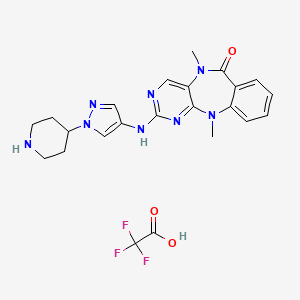 molecular formula C23H25F3N8O3 B8075332 XMD-17-51（三氟醋酸盐） 