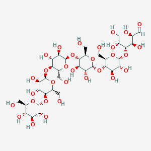 molecular formula C36H62O31 B8075379 alpha-D-glucopyranosyl-(1->4)-alpha-D-glucopyranosyl-(1->4)-alpha-D-glucopyranosyl-(1->4)-alpha-D-glucopyranosyl-(1->4)-alpha-D-glucopyranosyl-(1->4)-D-glucose 