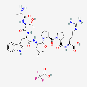 molecular formula C42H62F3N11O11 B8075415 ATWLPPR Peptide (TFA) 