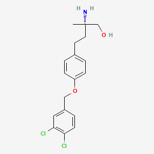 molecular formula C18H21Cl2NO2 B8075459 (S)-2-amino-4-(4-((3,4-dichlorobenzyl)oxy)phenyl)-2-methylbutan-1-ol 