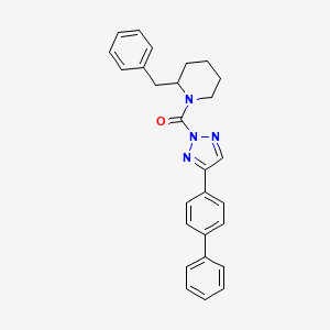 molecular formula C27H26N4O B8075466 (4-([1,1'-biphenyl]-4-yl)-2H-1,2,3-triazol-2-yl)(2-benzylpiperidin-1-yl)methanone 