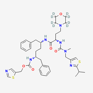 molecular formula C40H53N7O5S2 B8075481 thiazol-5-ylmethyl((2R,5R)-5-((S)-2-(3-((2-isopropylthiazol-4-yl)methyl)-3-methylureido)-4-(morpholino-d8)butanamido)-1,6-diphenylhexan-2-yl)carbamate 