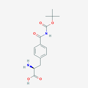 molecular formula C15H20N2O5 B8075552 (2S)-2-amino-3-[4-[(2-methylpropan-2-yl)oxycarbonylcarbamoyl]phenyl]propanoic acid 