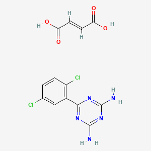 molecular formula C13H11Cl2N5O4 B8075576 (E)-but-2-enedioic acid;6-(2,5-dichlorophenyl)-1,3,5-triazine-2,4-diamine 