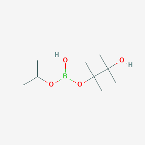 molecular formula C9H21BO4 B8075619 (3-Hydroxy-2,3-dimethylbutan-2-yl)oxy-propan-2-yloxyborinic acid 