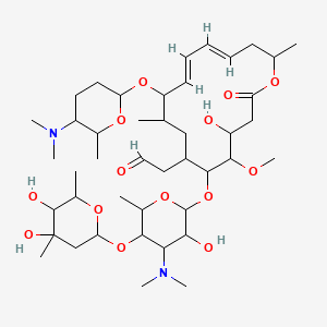 2-[(11E,13Z)-6-[5-(4,5-dihydroxy-4,6-dimethyloxan-2-yl)oxy-4-(dimethylamino)-3-hydroxy-6-methyloxan-2-yl]oxy-10-[5-(dimethylamino)-6-methyloxan-2-yl]oxy-4-hydroxy-5-methoxy-9,16-dimethyl-2-oxo-1-oxacyclohexadeca-11,13-dien-7-yl]acetaldehyde