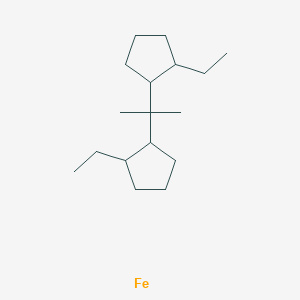 molecular formula C17H32Fe B8075664 1-Ethyl-2-[2-(2-ethylcyclopentyl)propan-2-yl]cyclopentane;iron 