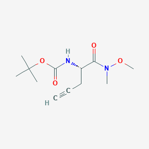 molecular formula C12H20N2O4 B8075750 N-[(S)-1-(Methylmethoxycarbamoyl)-3-butynyl]carbamic acid tert-butyl ester 