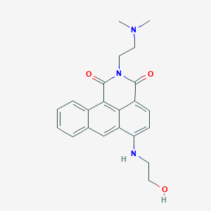 molecular formula C22H23N3O3 B8075755 2-(2-(dimethylamino)ethyl)-6-((2-hydroxyethyl)amino)-1H-dibenzo[de,h]isoquinoline-1,3(2H)-dione 