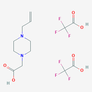 molecular formula C13H18F6N2O6 B8075771 2-(4-Prop-2-enylpiperazin-1-yl)acetic acid;2,2,2-trifluoroacetic acid 