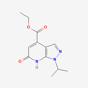 molecular formula C12H15N3O3 B8075818 ethyl 6-hydroxy-1-isopropyl-1H-pyrazolo[3,4-b]pyridine-4-carboxylate 