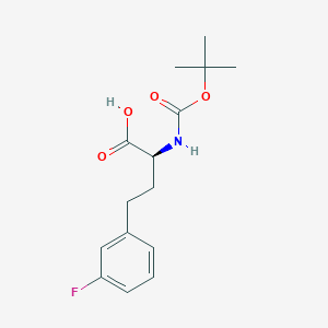 molecular formula C15H20FNO4 B8075848 (S)-2-((tert-Butoxycarbonyl)amino)-4-(3-fluorophenyl)butanoic acid 