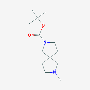 molecular formula C13H24N2O2 B8075893 tert-Butyl 7-methyl-2,7-diazaspiro[4.4]nonane-2-carboxylate 