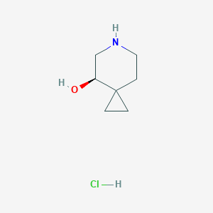 molecular formula C7H14ClNO B8075906 (4R)-6-Azaspiro[2.5]octan-4-ol hydrochloride 