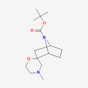 molecular formula C15H26N2O3 B8075931 Tert-butyl 4'-methylspiro[7-azabicyclo[2.2.1]heptane-2,2'-morpholine]-7-carboxylate 