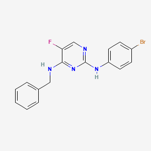 molecular formula C17H14BrFN4 B8075938 N4-Benzyl-N2-(4-bromophenyl)-5-fluoropyrimidine-2,4-diamine 