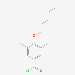 molecular formula C14H19ClO2 B8075942 3,5-Dimethyl-4-(pentyloxy)benzoyl chloride 