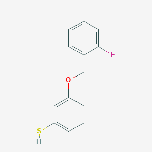molecular formula C13H11FOS B8075965 3-[(2-Fluorophenyl)methoxy]benzenethiol 