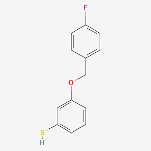 molecular formula C13H11FOS B8076023 3-[(4-Fluorophenyl)methoxy]benzenethiol 