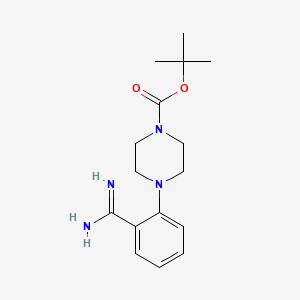 molecular formula C16H24N4O2 B8076176 tert-Butyl 4-(2-carbamimidoylphenyl)piperazine-1-carboxylate 