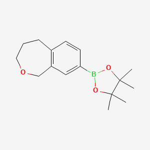 molecular formula C16H23BO3 B8076184 (1,3,4,5-Tetrahydrobenzo[c]oxepin-8-yl)boronic acid pinacol acid 