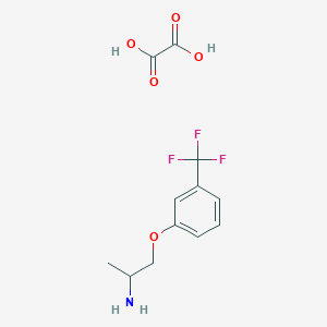 molecular formula C12H14F3NO5 B8076202 1-(3-(Trifluoromethyl)phenoxy)propan-2-amine oxalate 