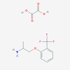 molecular formula C12H14F3NO5 B8076235 1-(2-(Trifluoromethyl)phenoxy)propan-2-amine oxalate 