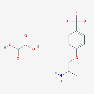 molecular formula C12H14F3NO5 B8076241 1-(4-(Trifluoromethyl)phenoxy)propan-2-amine oxalate 