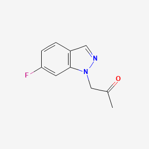 molecular formula C10H9FN2O B8076254 1-(6-Fluoro-1H-indazol-1-yl)propan-2-one 
