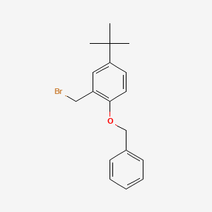 molecular formula C18H21BrO B8076258 1-(Benzyloxy)-2-(bromomethyl)-4-tert-butylbenzene 
