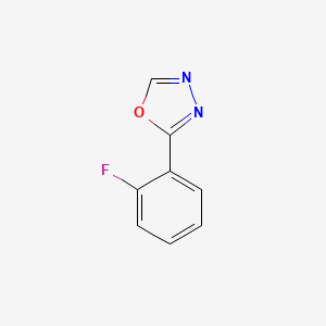 molecular formula C8H5FN2O B8076278 2-(2-Fluorophenyl)-1,3,4-oxadiazole 