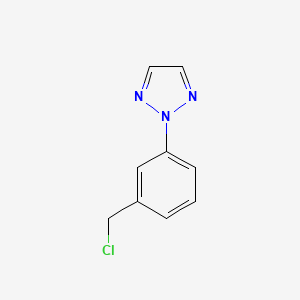 molecular formula C9H8ClN3 B8076284 2-(3-(Chloromethyl)phenyl)-2H-1,2,3-triazole 