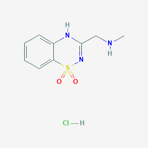 3-((Methylamino)methyl)-4H-benzo[e][1,2,4]thiadiazine 1,1-dioxide HCl