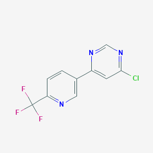 molecular formula C10H5ClF3N3 B8076342 4-Chloro-6-(6-(trifluoromethyl)pyridin-3-yl)pyrimidine 