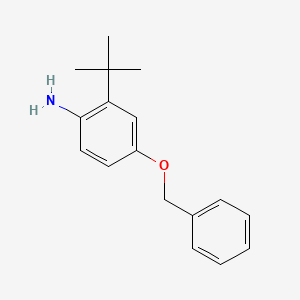 molecular formula C17H21NO B8076348 4-(Benzyloxy)-2-(tert-butyl)aniline 