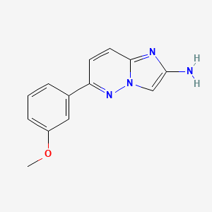 molecular formula C13H12N4O B8076360 6-(3-Methoxyphenyl)imidazo[1,2-b]pyridazin-2-amine 