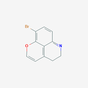 molecular formula C11H8BrNO B8076382 9-Bromo-2,3-dihydropyrano[4,3,2-de]quinoline 