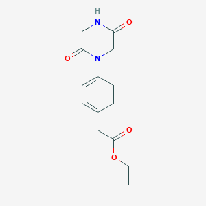 Ethyl 2-(4-(2,5-dioxopiperazin-1-yl)phenyl)acetate