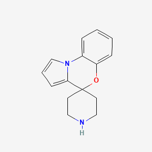 molecular formula C15H16N2O B8076411 Spiro[benzo[b]pyrrolo[1,2-d][1,4]oxazine-4,4'-piperidine] 