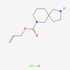 molecular formula C12H21ClN2O2 B8076455 Allyl 2,7-diazaspiro[4.5]decane-7-carboxylate hcl 
