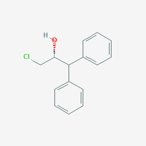 molecular formula C15H15ClO B8076461 (R)-3-Chloro-1,1-diphenylpropan-2-ol 