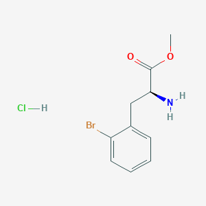 molecular formula C10H13BrClNO2 B8076466 (S)-methyl 2-amino-3-(2-bromophenyl)propanoate hydrochloride 
