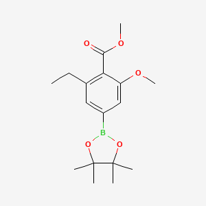 molecular formula C17H25BO5 B8076483 (3-Ethyl-5-methoxy-4-(methoxycarbonyl)phenyl)boronic acid pinacol ester 