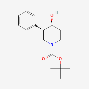 molecular formula C16H23NO3 B8076497 cis-Tert-butyl 4-hydroxy-3-phenylpiperidine-1-carboxylate 