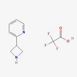 molecular formula C10H11F3N2O2 B8076510 2-(Azetidin-3-yl)pyridine 2,2,2-trifluoroacetate 