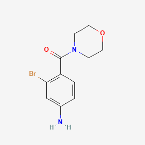 molecular formula C11H13BrN2O2 B8076518 (4-Amino-2-bromophenyl)(morpholino)methanone CAS No. 2007920-20-7